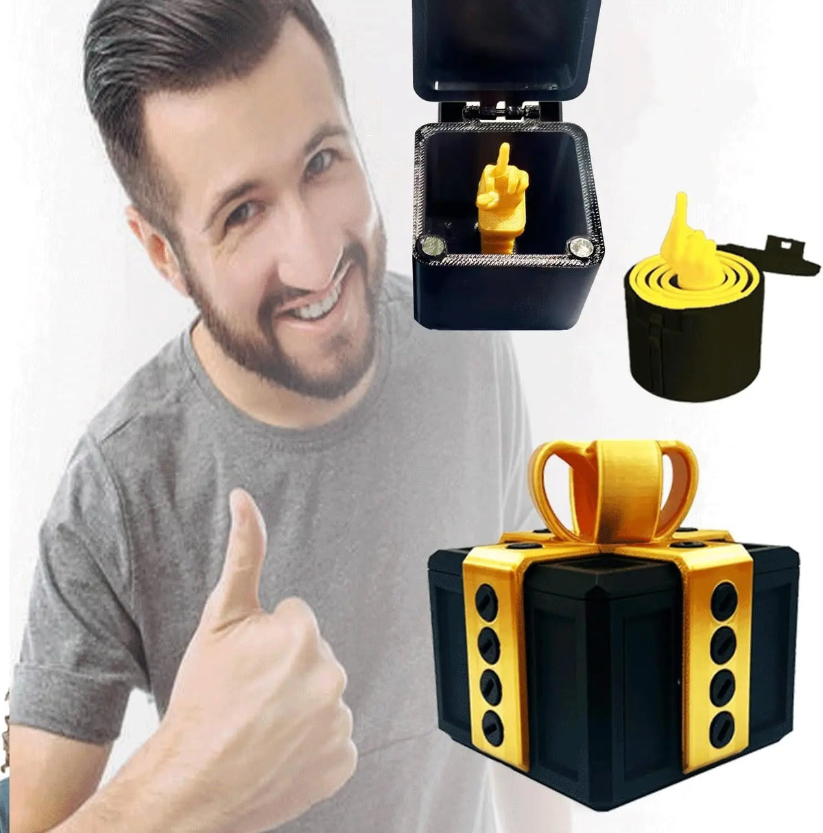 Annoying Present Prank Box with Pop-Up Middle Finger