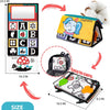 High-Contrast Tummy Time Baby Mirror with Crinkle Cloth Book and Teether