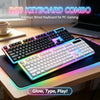 RGB Backlit Wired Keyboard with Mechanical Feel