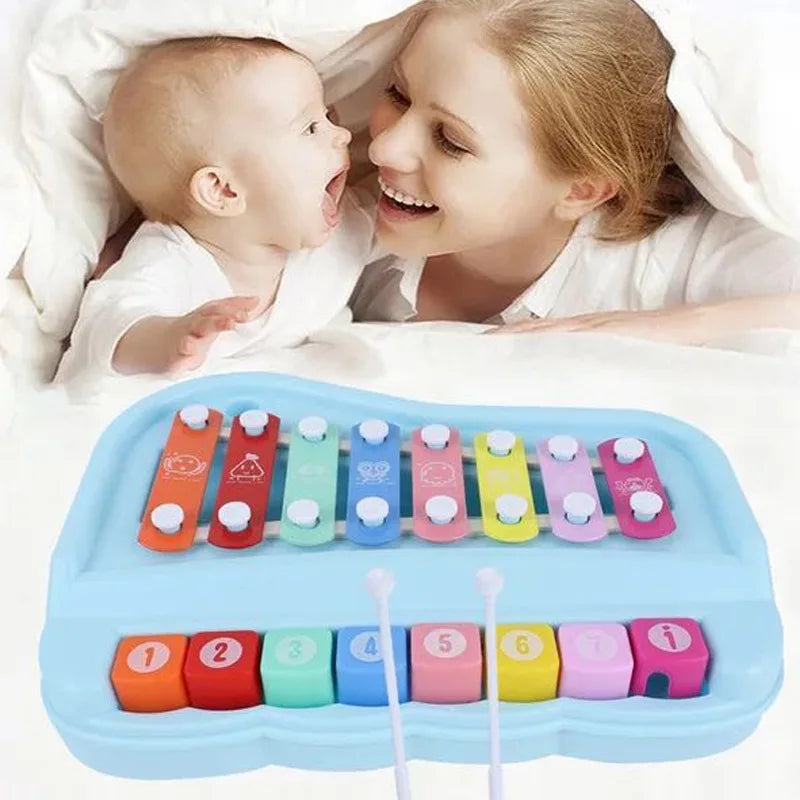 Montessori Wooden Xylophone for Toddlers – 8-Tone Musical Toy for Ages 0-3