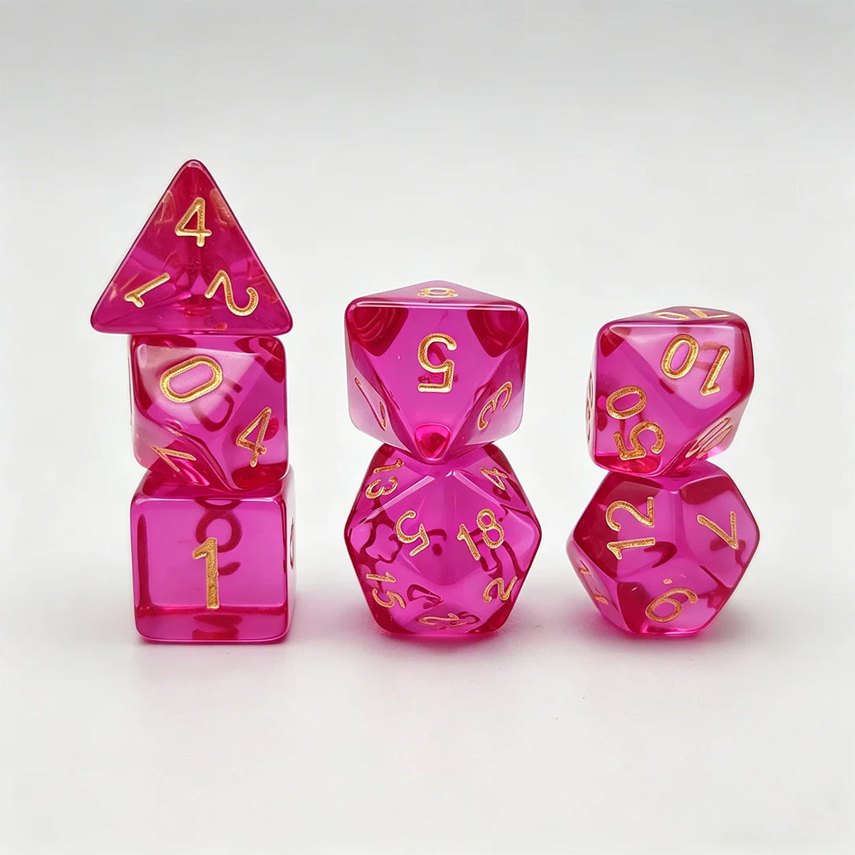 Translucent Green Polyhedral Dice Set (7-Piece)