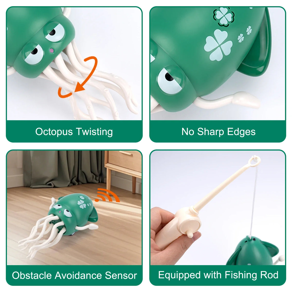 Interactive Dancing Octopus Toy with Music and Lights