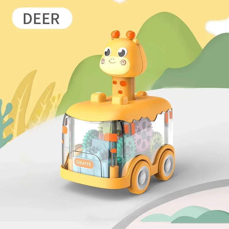 Press and Go Animal Light-Up Gear Car Toy for Toddlers