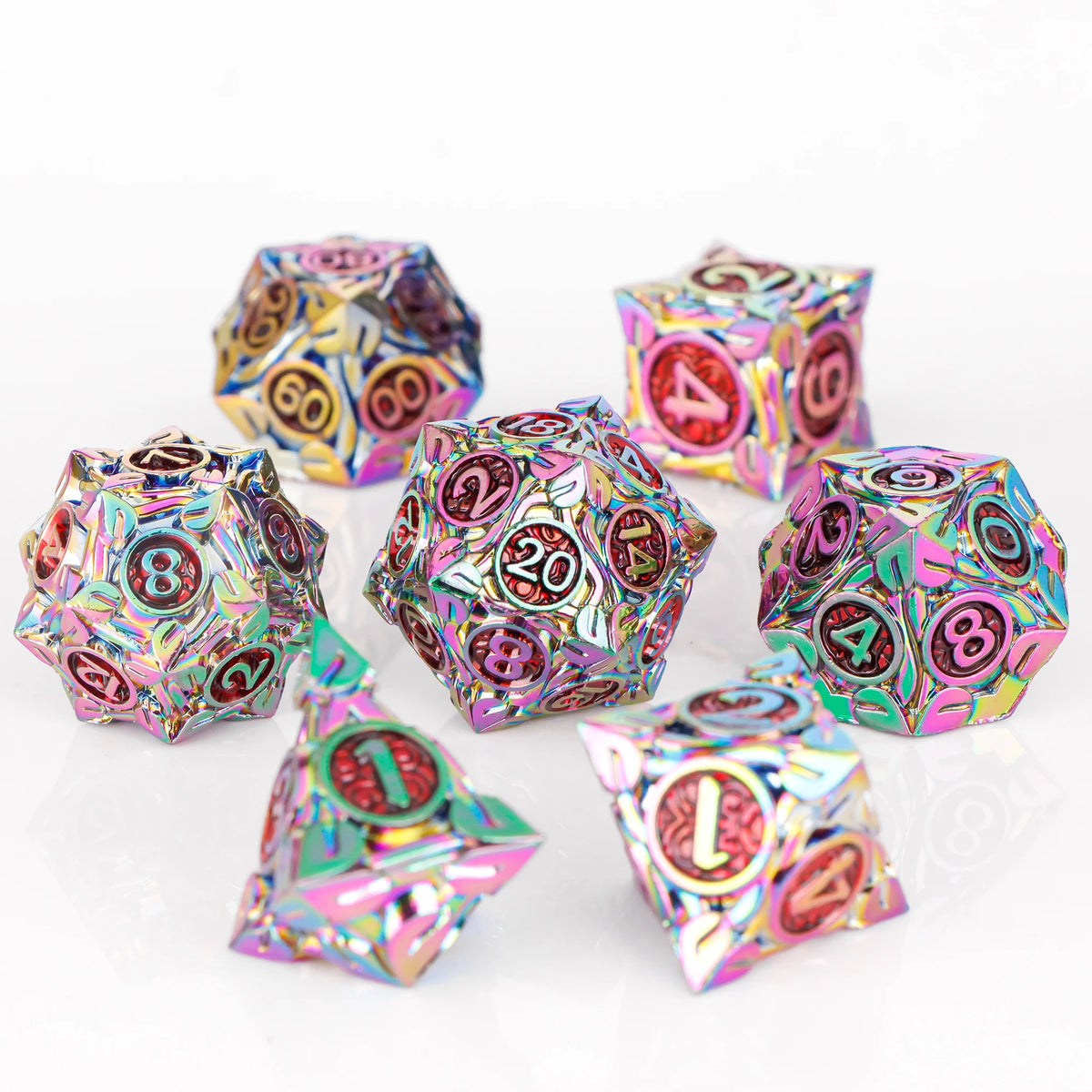 Metal Polyhedral Dice Set for Tabletop RPGs