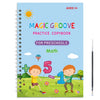 A colorful practice copybook for preschool math teaching featuring a smiling child in a grassy outdoor setting.