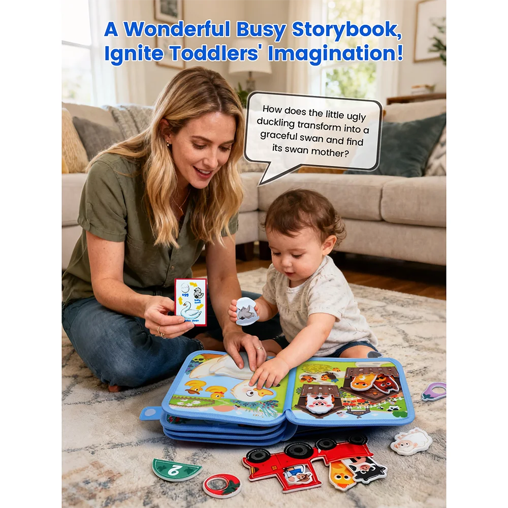 Montessori Busy Board Giraffe Activity Book for Toddlers