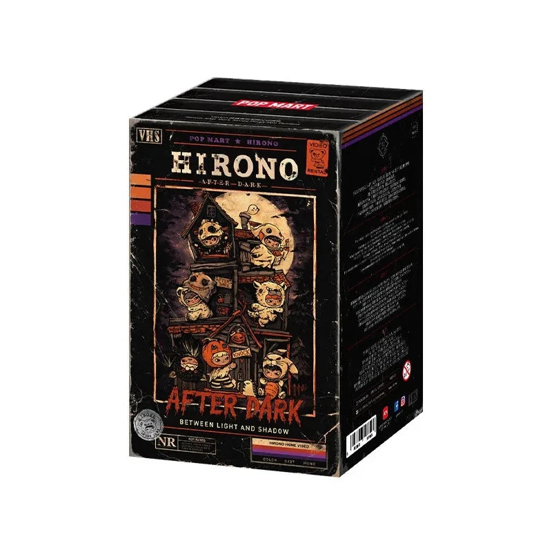 A box of Hirono After Dark series plush doll pendants and blind box items.