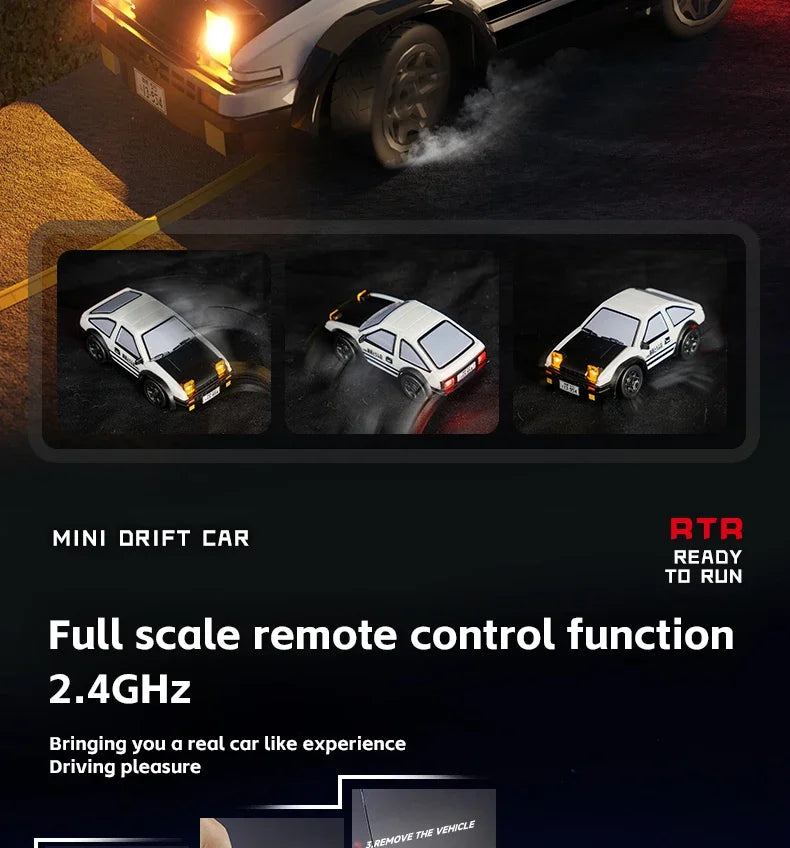 Mini 1/64 Scale RC Drift Car – 2.4G 4WD Off-Road Racing Toy