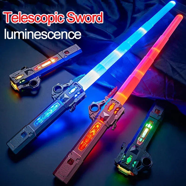 Telescopic Glow Sword with Music & Rotating Lights