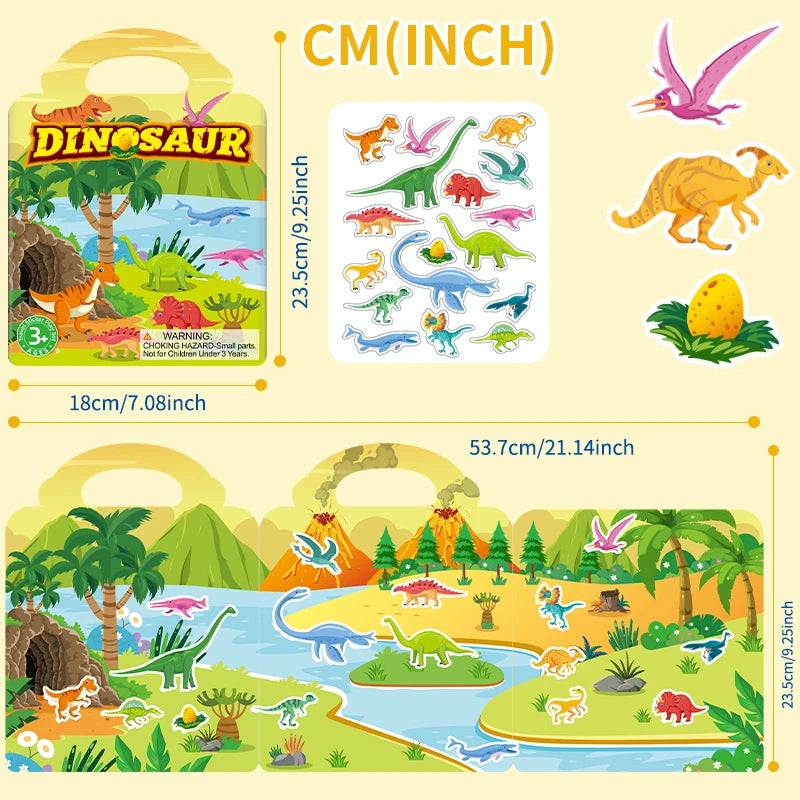 Reusable Jelly Sticker Books for Kids - Animal & Ocean Themes