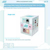 A box containing several mechanical keycaps from the Alien Stage Baby Series collectible set.