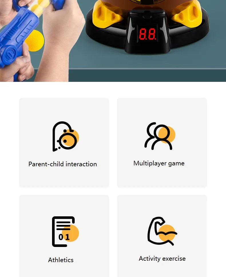 Air-Powered Duck Shooting Game with Electronic Scoreboard
