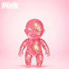A pink, glittery squishy baby stress relief toy with a slow-rising sensory feature.