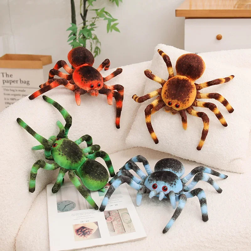 Realistic Tarantula Spider Plush Toy - Soft Cuddly Halloween Stuffed Animal