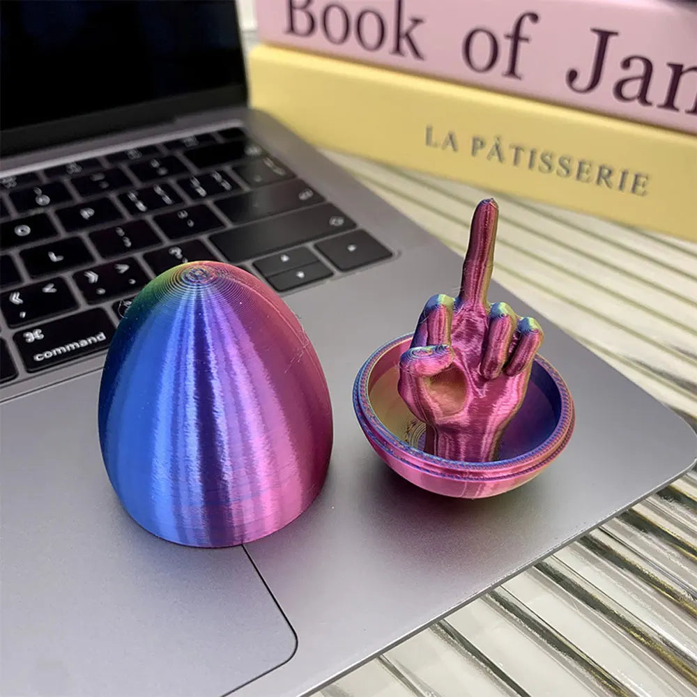 Novelty Middle Finger Easter Egg Desk Figurine