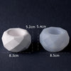 A white flexible silicone mold for making vases and planters, shown with dimensions.