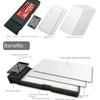 A set of tools including a paint palette, watercolor paper, and a wooden box for wet-based painting.