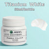 A white ceramic jar of Titanium White fabric colour paint, labeled 50ml/bottle.