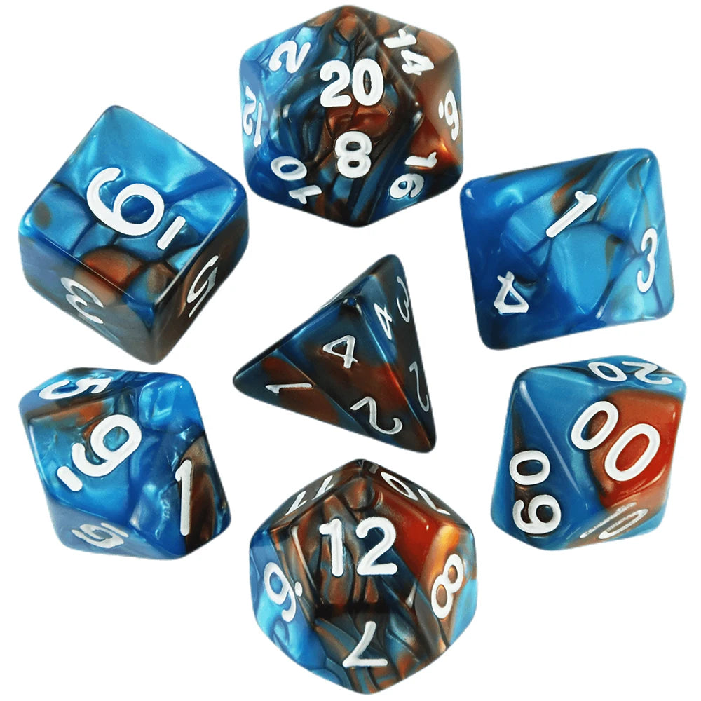 Polyhedral Dice Set (7 Pieces) for Tabletop RPGs