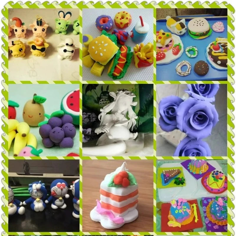 Air-Dry Modeling Clay Set for Kids: 24 Colors of Soft, Non-Toxic Craft Clay
