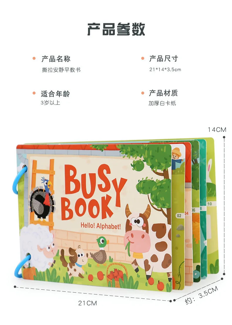 Montessori Toddler Busy Book with Matching Games
