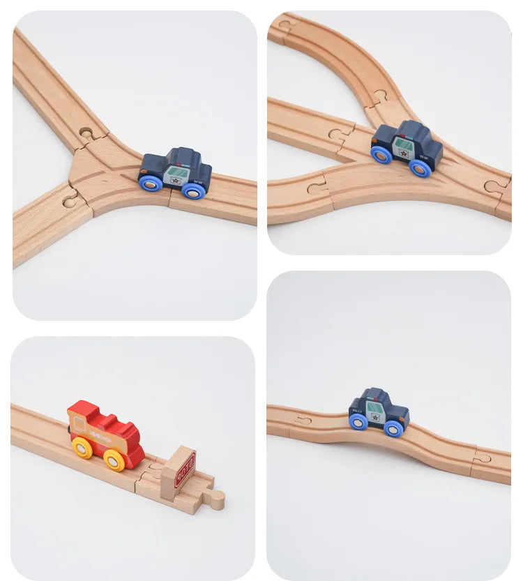 Wooden Train Track Expansion Set – Compatible with All Major Brands