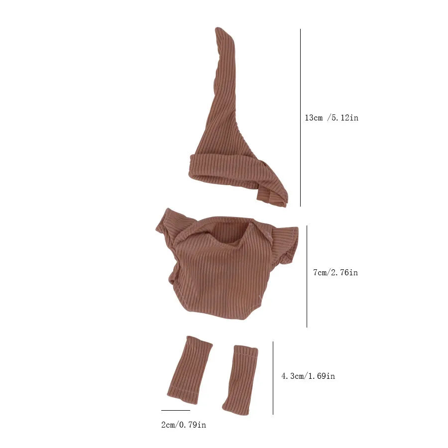 Fashion Doll Outfit Set with Hat, Jumpsuit, and Socks