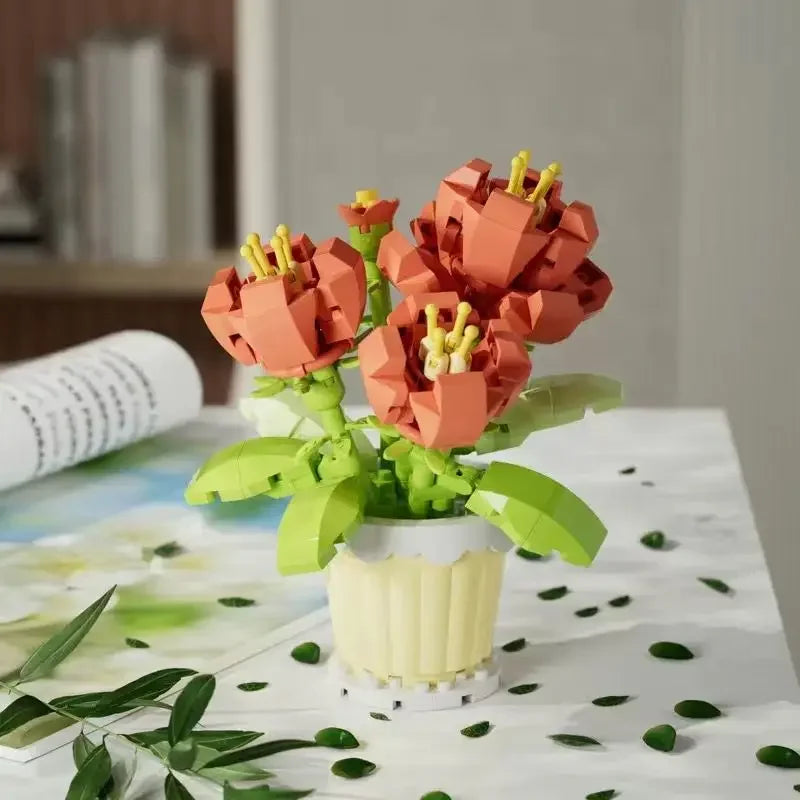 DIY Mini Flower Building Block Kit – Everlasting Desktop Decor