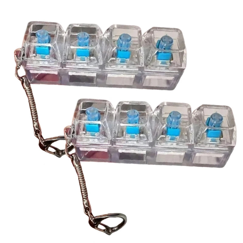 LED Crystal Keyboard Keychain Fidget Toy