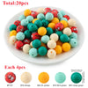 15mm Printed Silicone Beads Value Pack – 20 Pieces for DIY Jewelry & Crafts