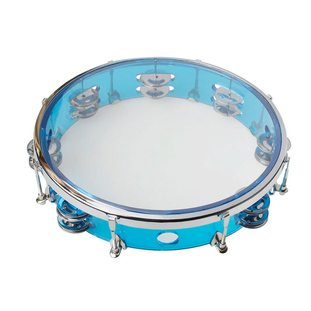 10-Inch Self-Tuning Tambourine with Stainless Steel Jingles