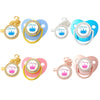 Crystal Crown Pacifier Clip Set with Silicone Nipple