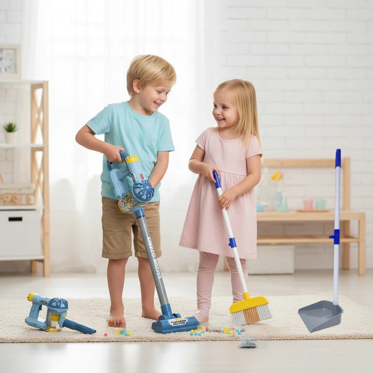 Kids Pretend Play Vacuum Cleaner Toy Set