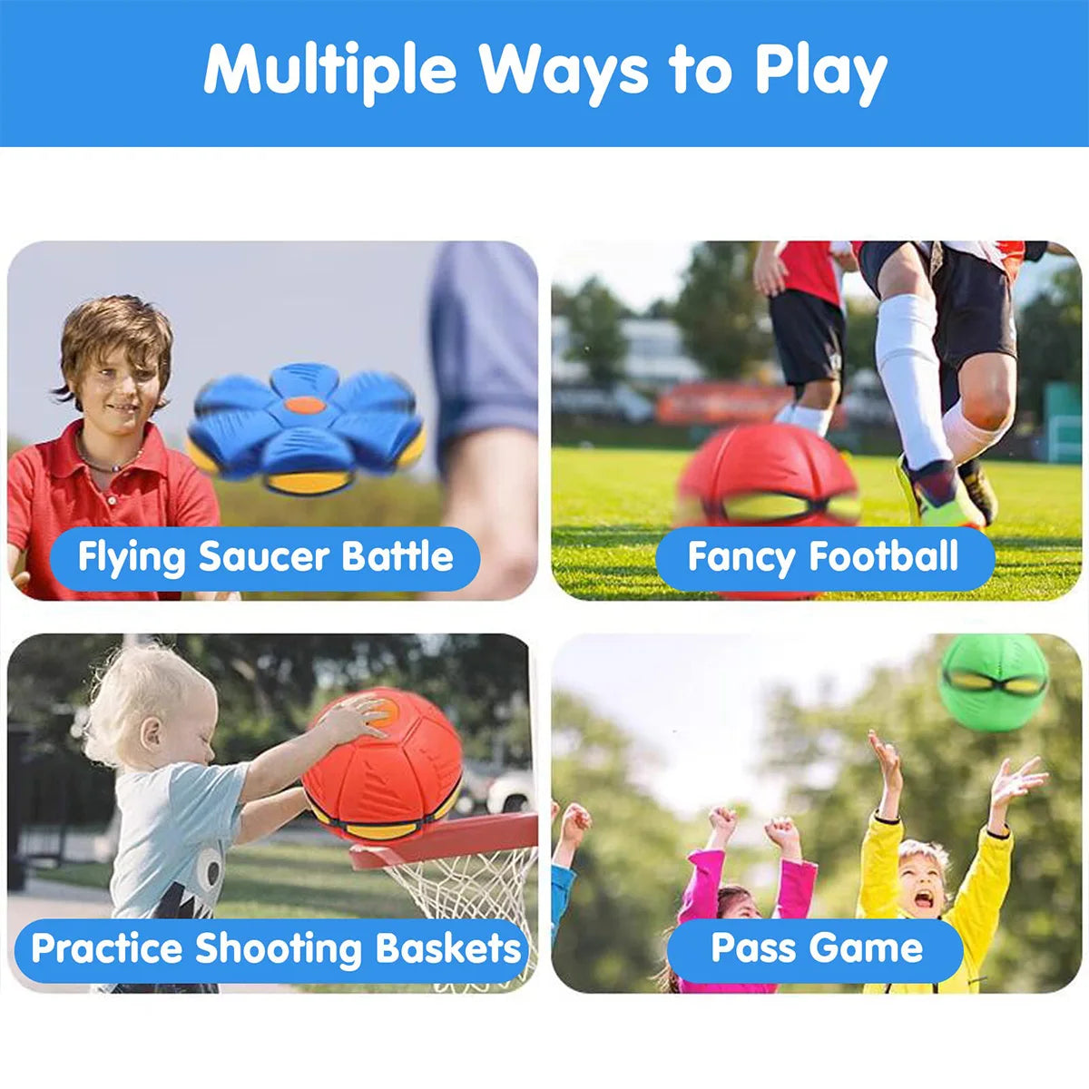 Magic Flying Saucer Bouncing Ball for Dogs and Kids