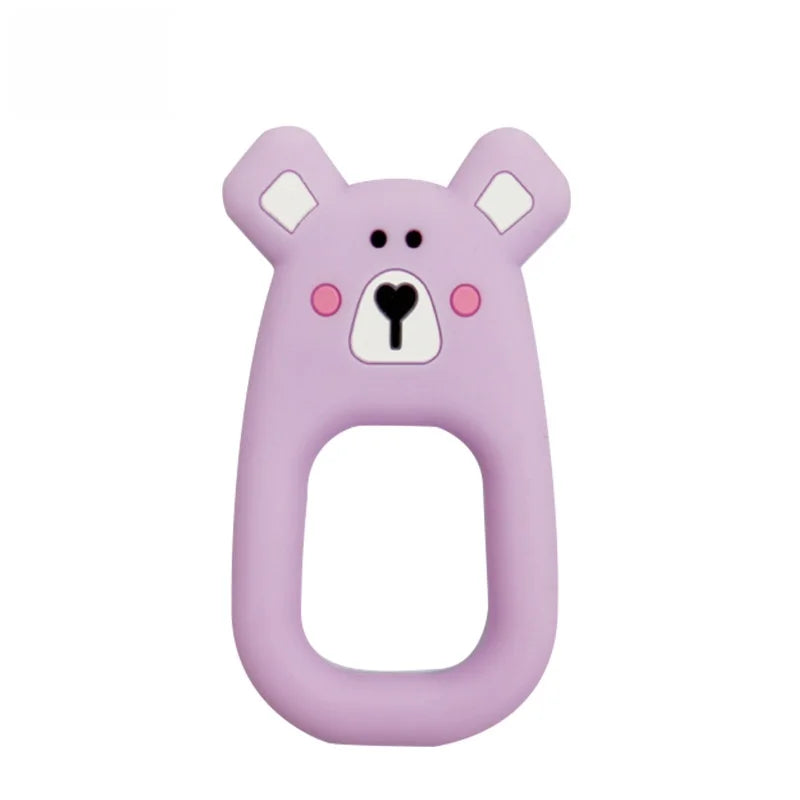 Cartoon Animal Silicone Baby Teether with Pacifier Clip