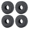 Quatre vues de roues en caoutchouc souple noir pour voitures RC crawler