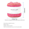 A spool of pink and orange gradient yarn for knitting and crochet projects.