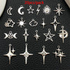 Celestial Charm Assortment – Vintage Silver Stars, Moons & Suns for Jewelry Making
