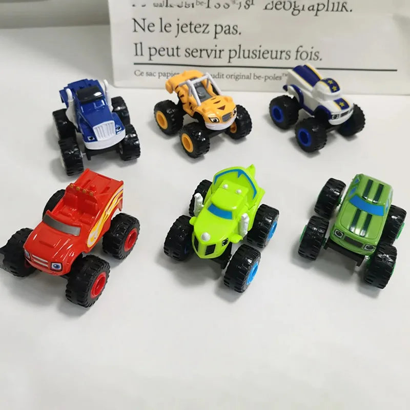 Flame Racing Monster Truck Toy Car – Friction-Powered Die-Cast Vehicle