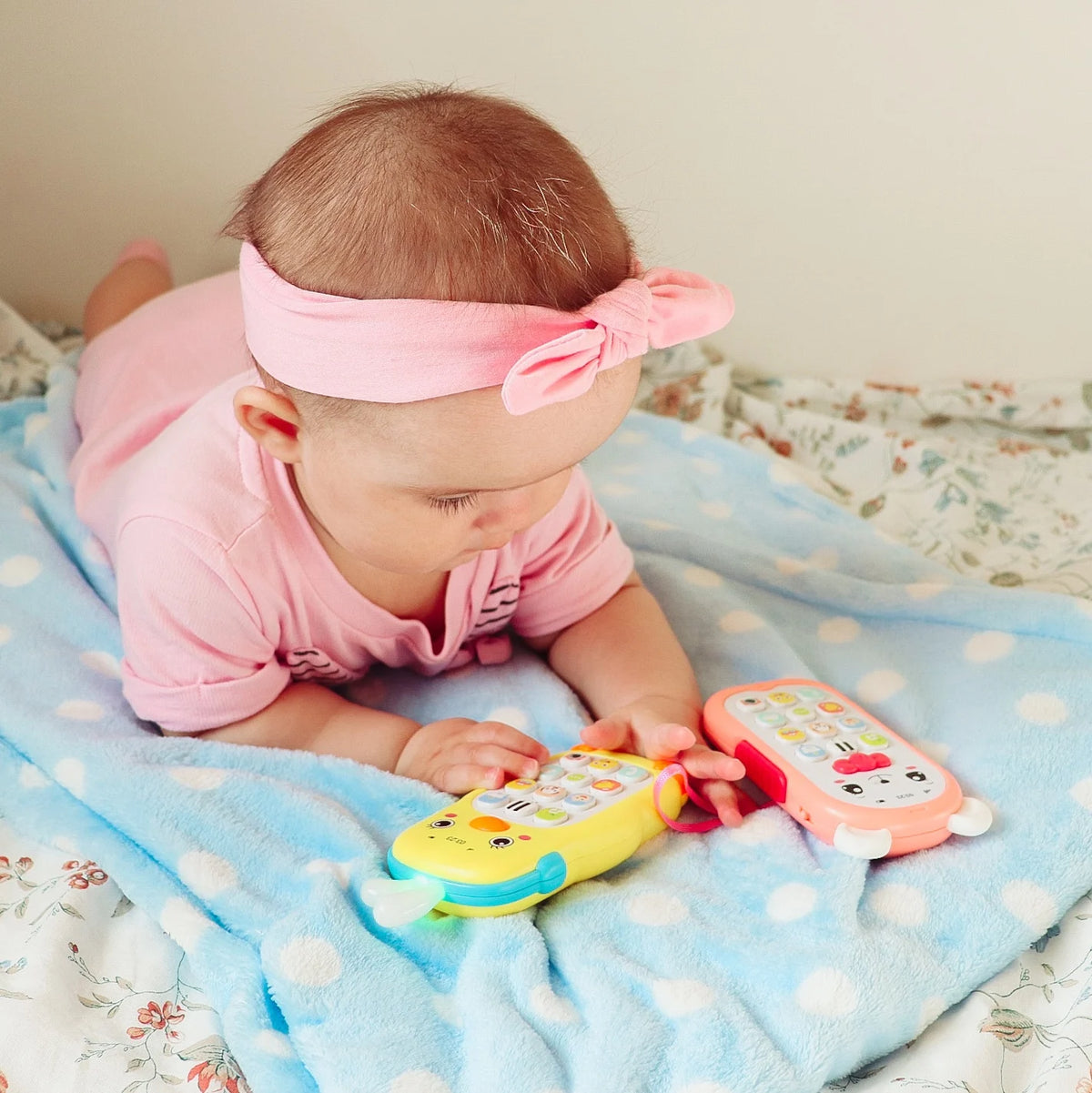Musical Baby Phone Toy with Teether, Lights & Sounds