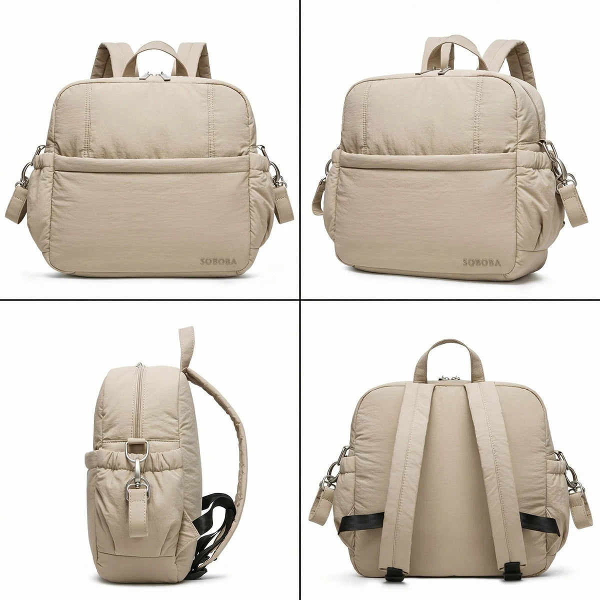 Large Capacity Diaper Backpack with Multiple Pockets