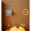 A yellow pumpkin-shaped LED night light with touch control is shown next to a Type-C charging setup.