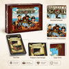 Box art for a Pirate Mafia social deduction card game featuring detailed artwork and treasure cards