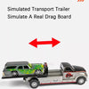 Diecast Metal Container Truck with Trailer – Pull-Back Action