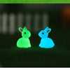 Glow-in-the-Dark Bunny Resin Figurines for Easter & Home Decor
