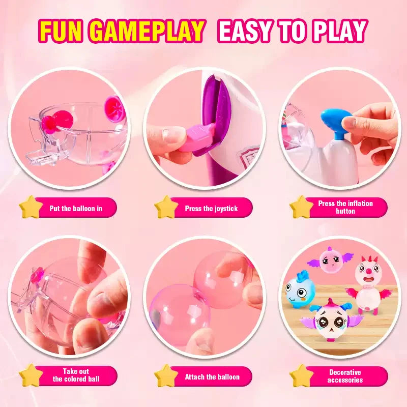 DIY Inflatable Balloon Craft Kit with Pump and Stickers