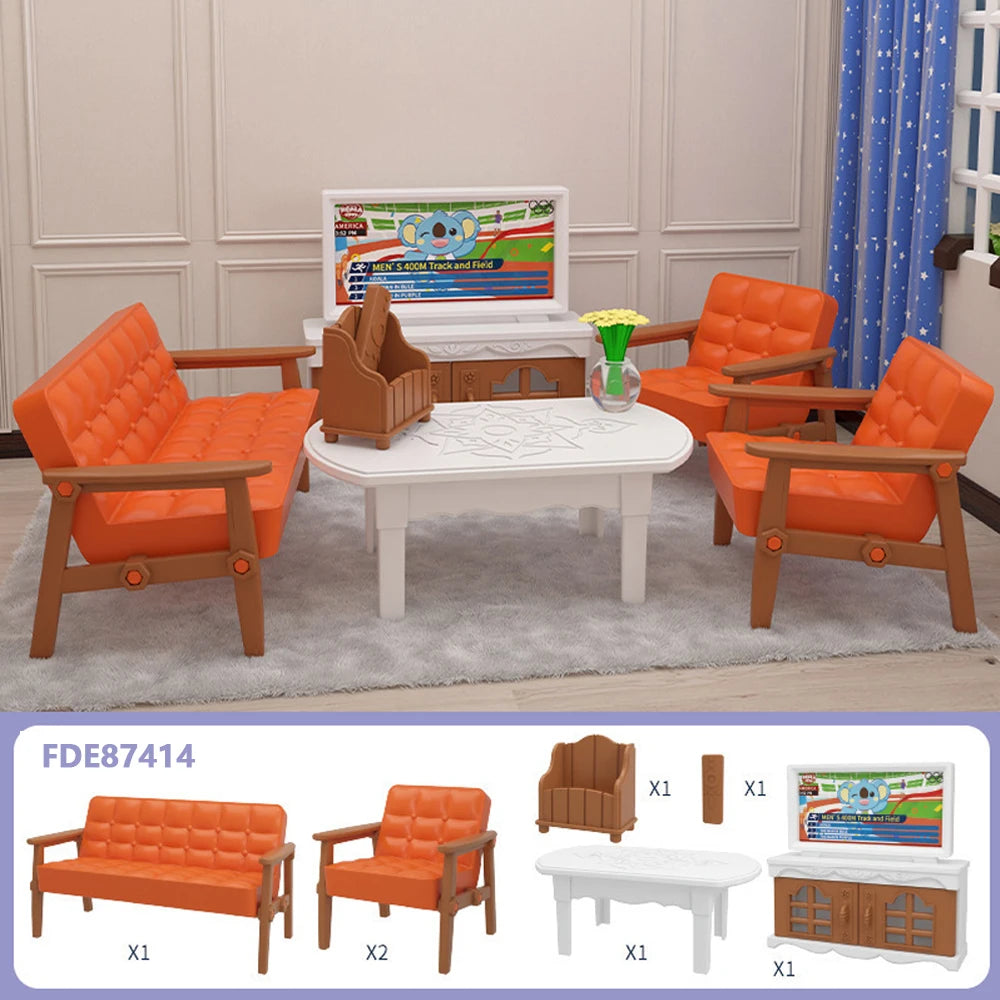 1:12 Dollhouse Furniture Set – Forest Animal Family Miniature Collection