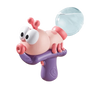 A pink ant-shaped water blaster toy with a translucent water sphere and purple body.
