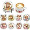 Sparkling Rhinestone Diamond Painting Coaster Set with Holder