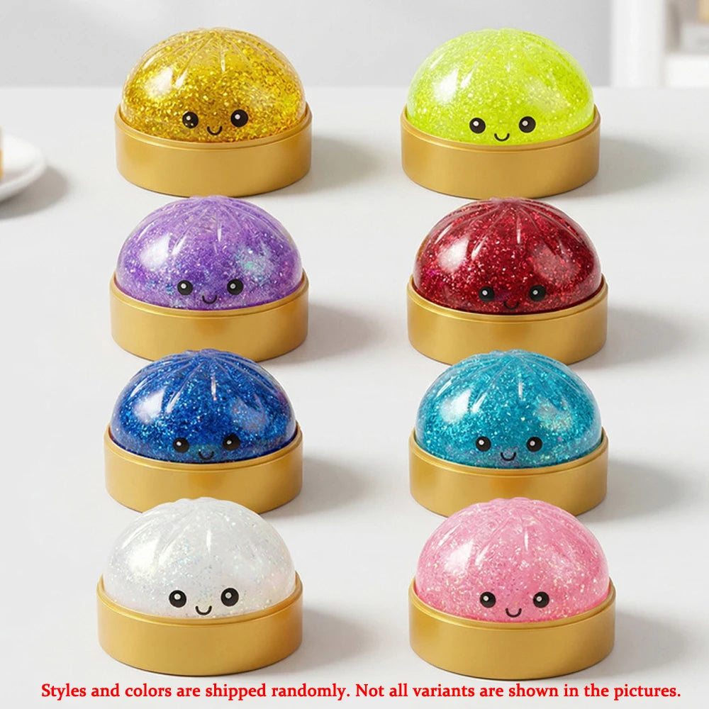 Glitter Dumpling Squeeze Toy for Stress Relief